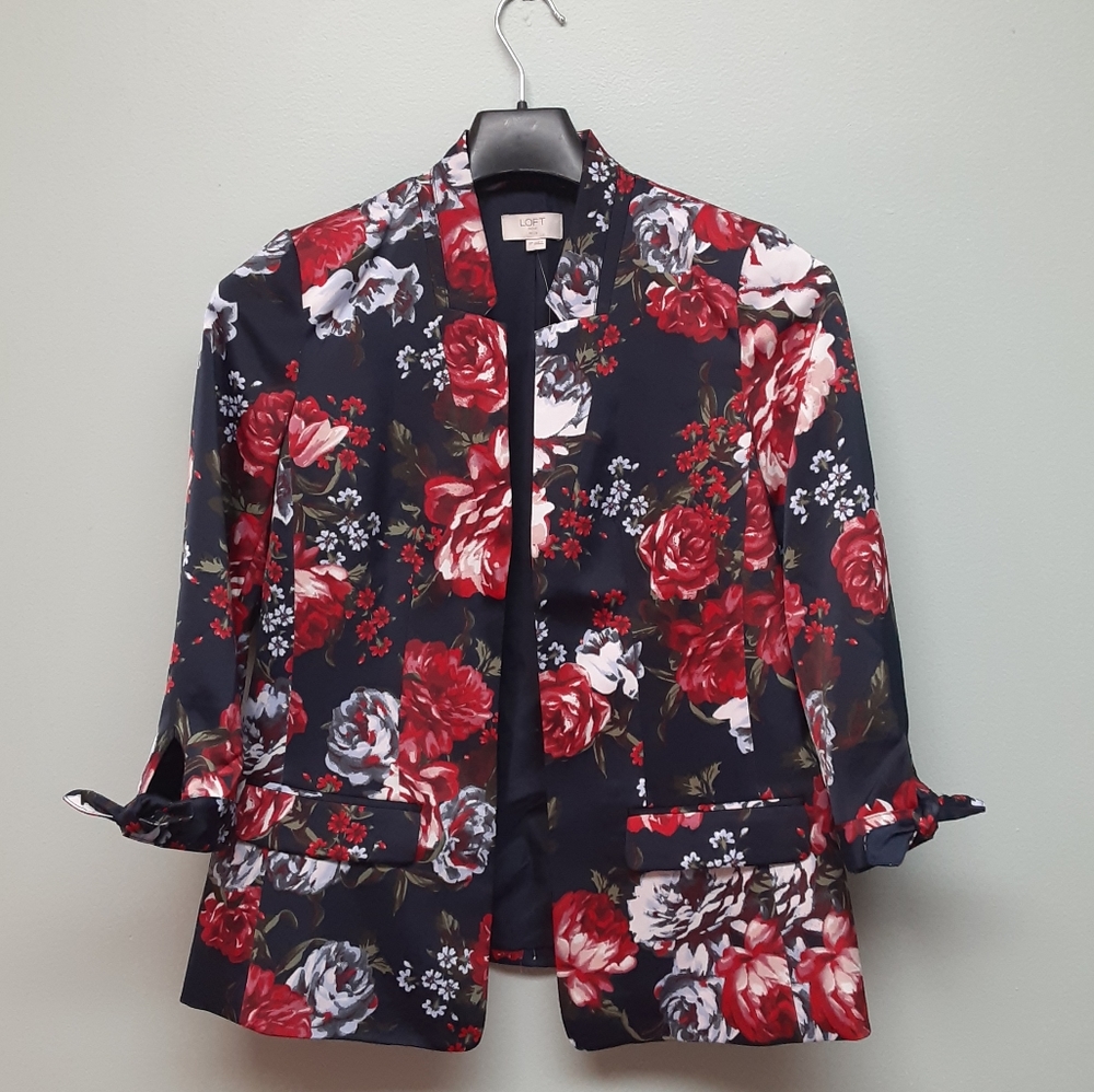 LOFT OUTLET《Floral Open Blazer》